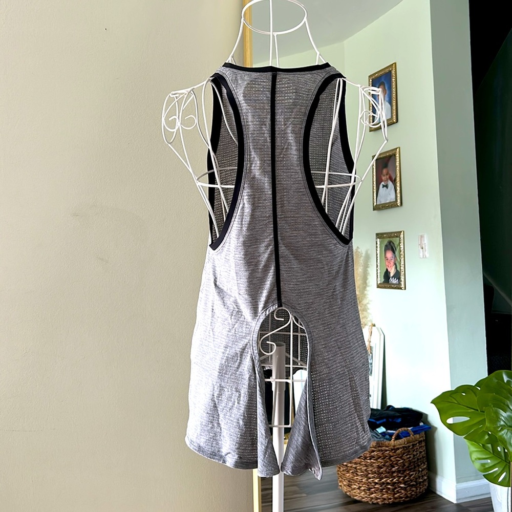 lululemon athletica Gray Tank Top with Black Trim